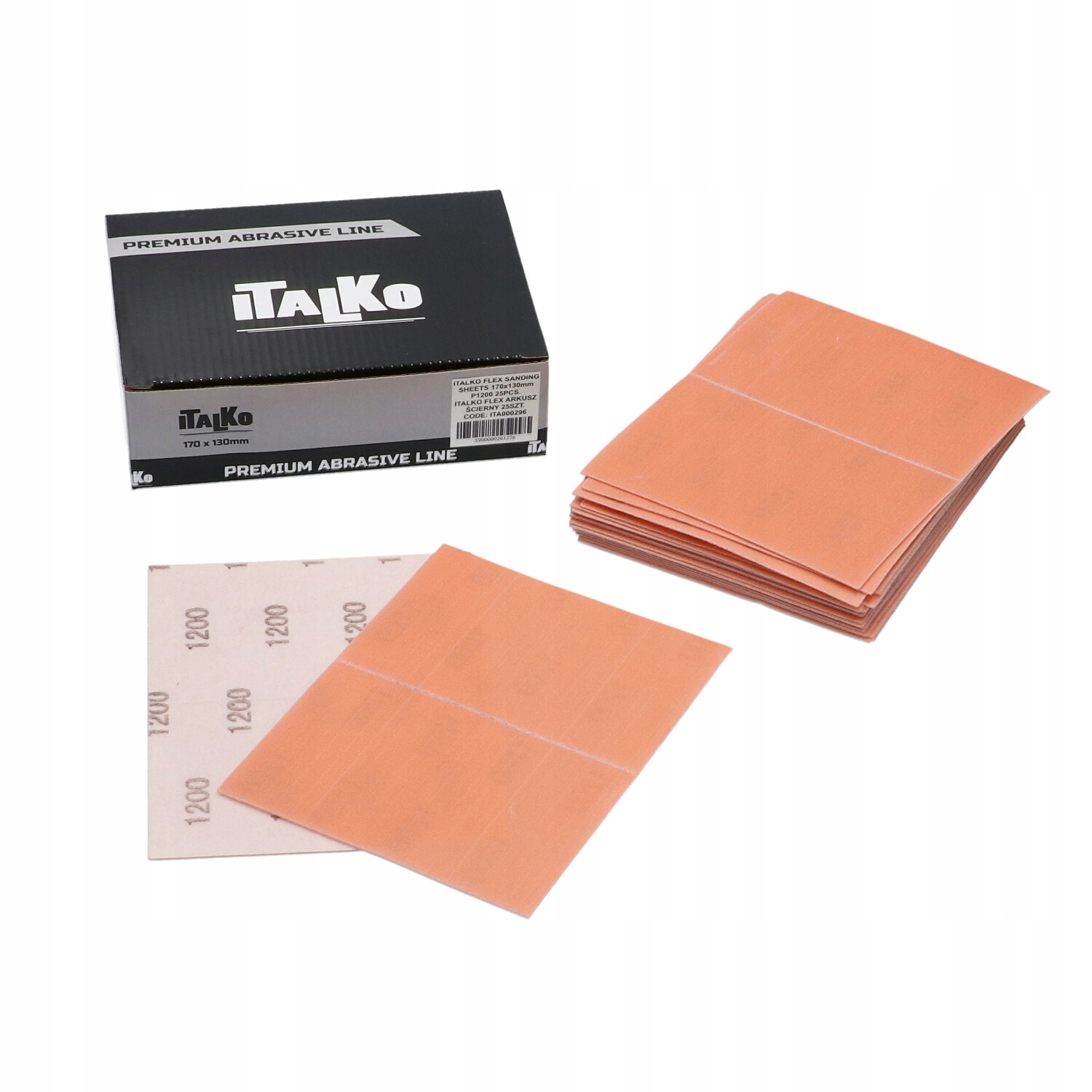 

Italko Flex Papier Ścierny Arkusz 170x130mm P1200