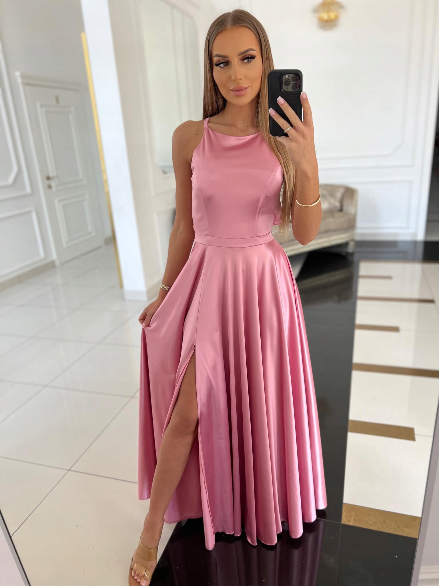 Šaty Na Svatební Hostinu Lanciano Dlouhá Růžová 38 M