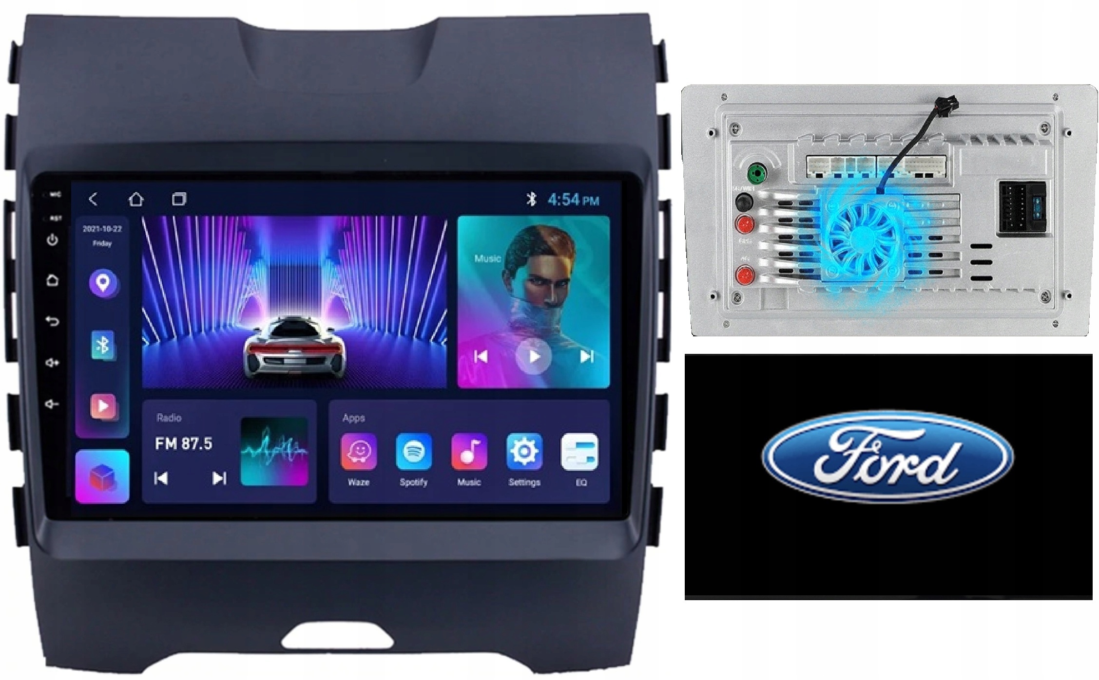 Radio Nawigacja Android Ford Edge 2014-2018 Apple Carplay+kamera 2/64GB