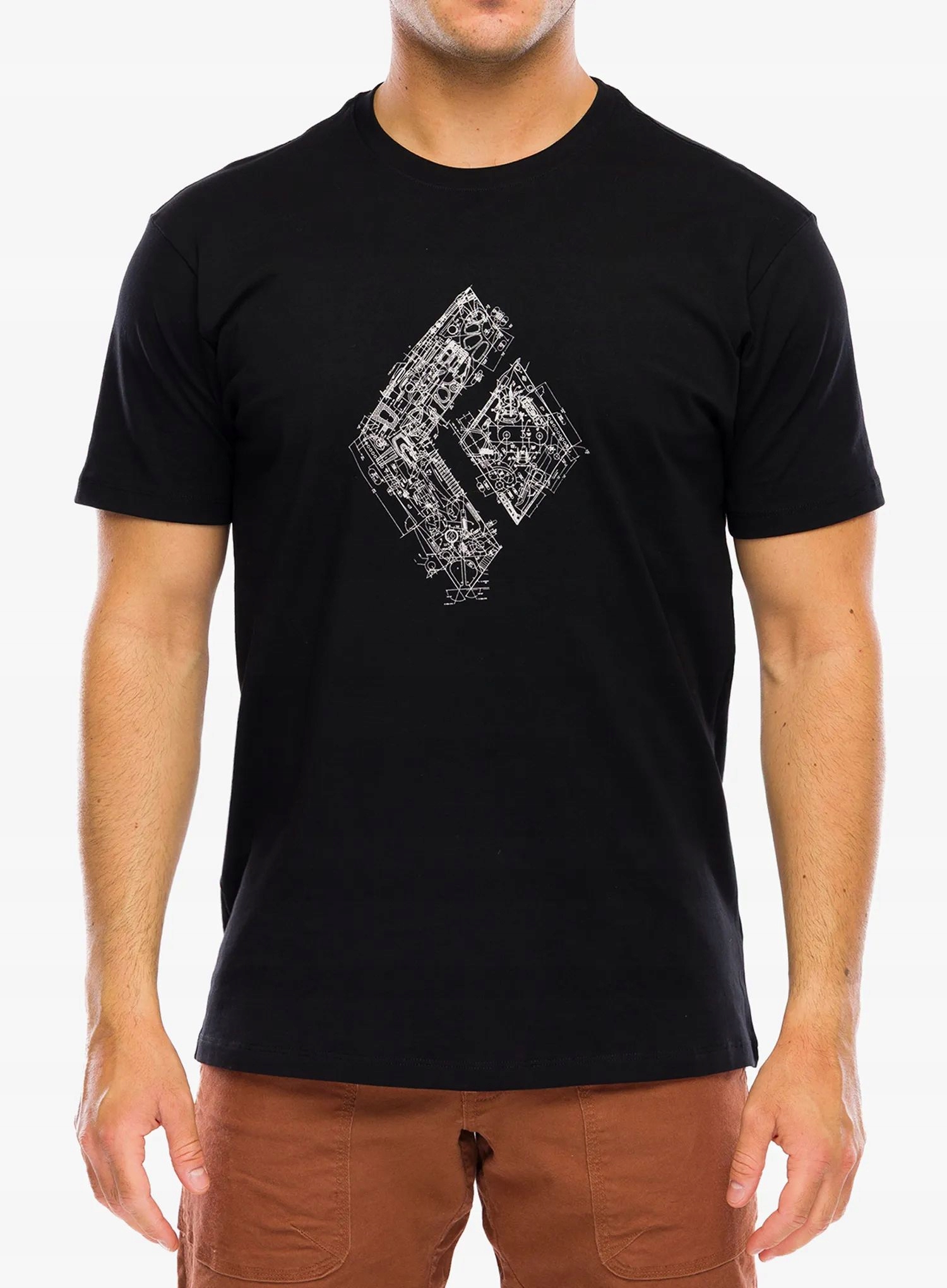 Koszulka bawełniana Black Diamond Engineered Diamond Ss Tee black S