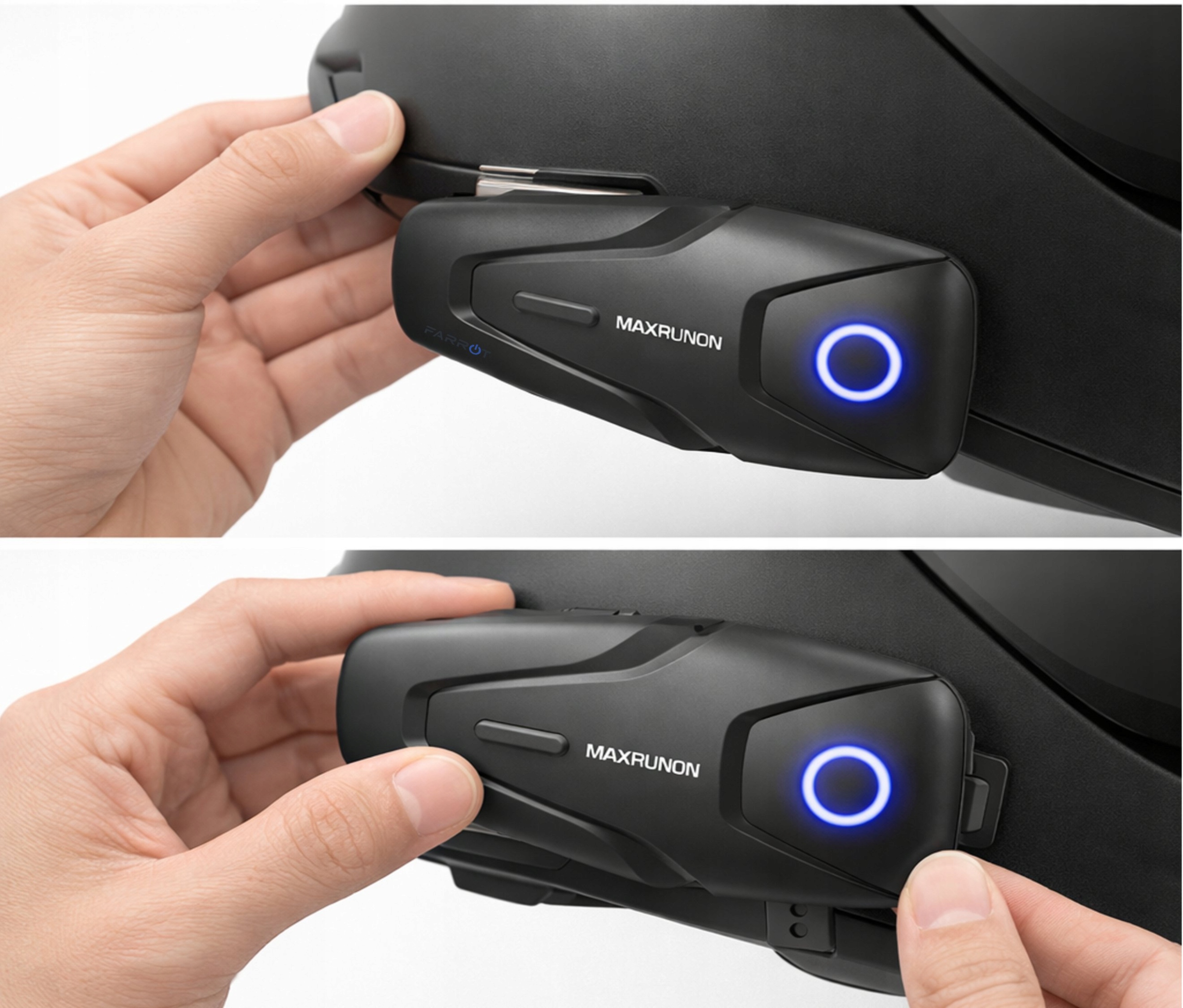 Interkom motocyklowy Bluetooth 5.3 ANC 100km/h 500m do 2 osób IPX5 do kasku