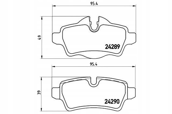 Brembo Brzdové Destičky Mini Cooper 06- Zadní Asistent řidiče #28