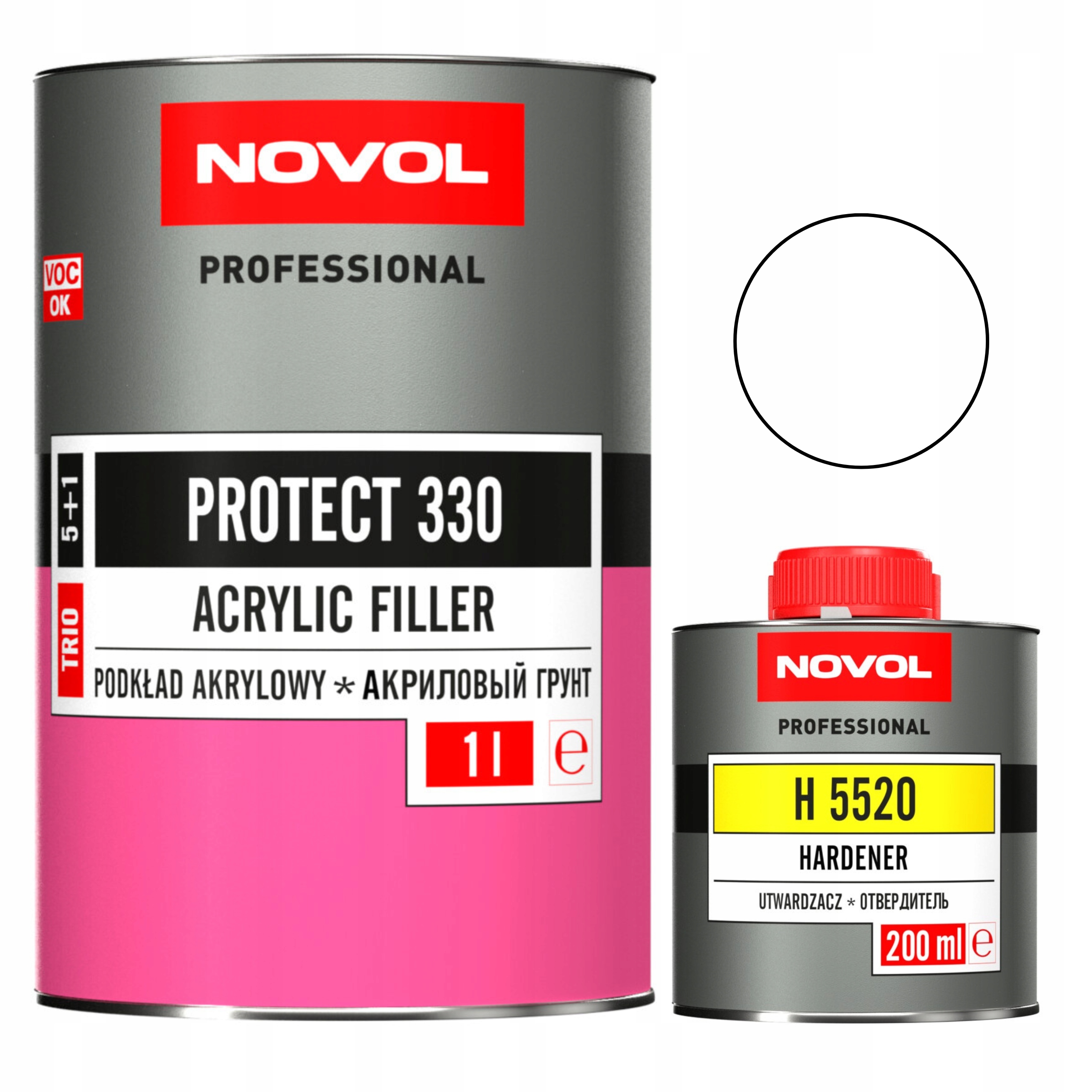 Podkład Akrylowy Uniwersalny Biały Novol Protect 330 1200ml Komplet