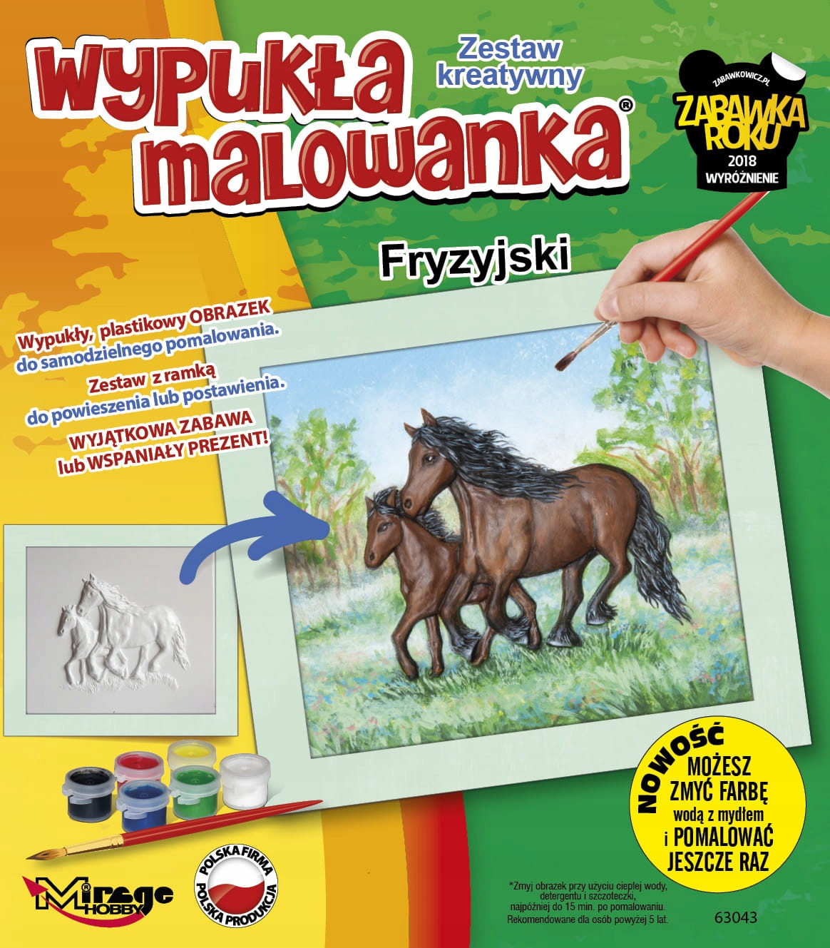 

Wypukła Malowanka Konie Fryzyjski (63043)