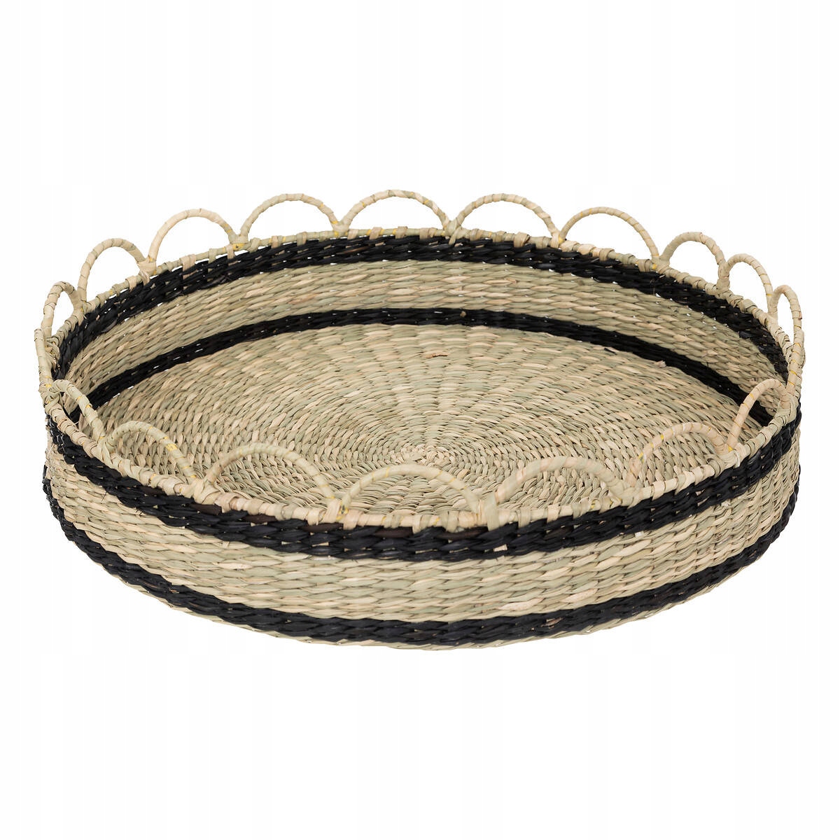 TACA PLECIONA okrągła do serwowania TRAWA MORSKA