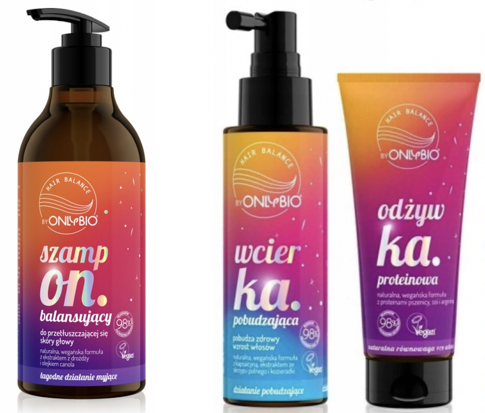 

Onlybio szampon-odżywka-wcierka zestaw