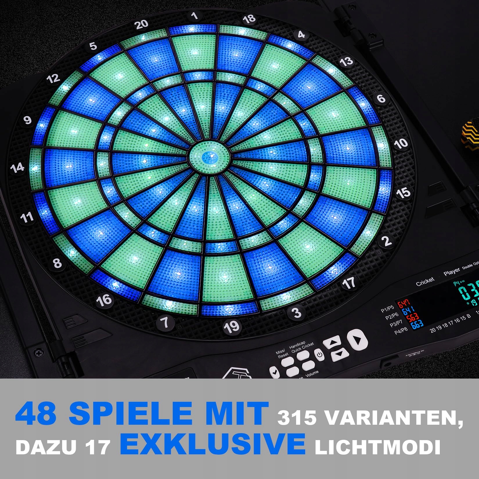 TURNART Elektroniczna Tarcza do Darta LED 6 Rzutki Soft Profesjonalna — miniatura 2