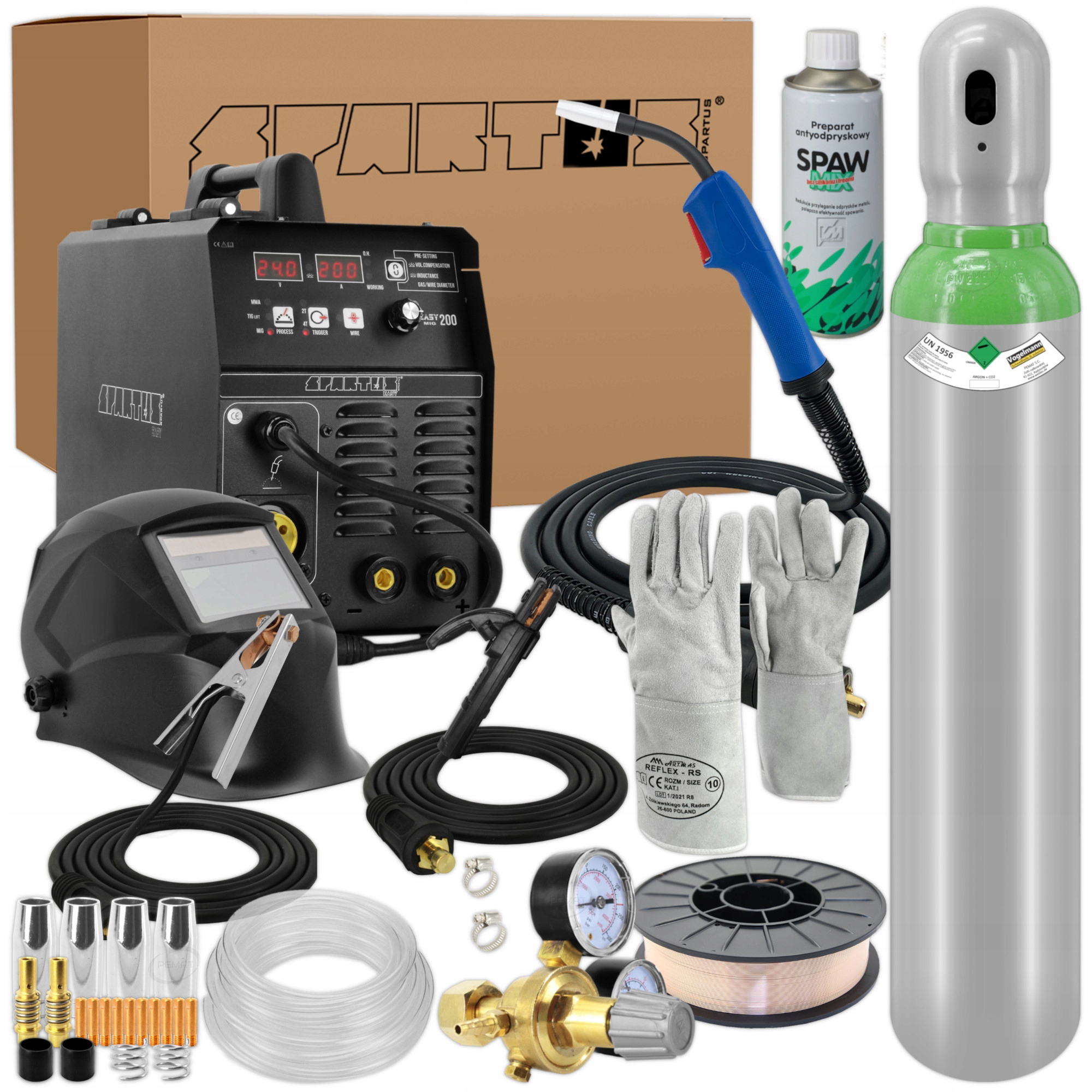 Spartus Svařovací stroj EasyMIG 200 3v1 200A Synergie