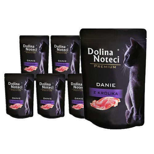 Levně Krmivo Vlhké Pro Kočky Dolina Noteci Premium Králík 30x85g Bezobilné