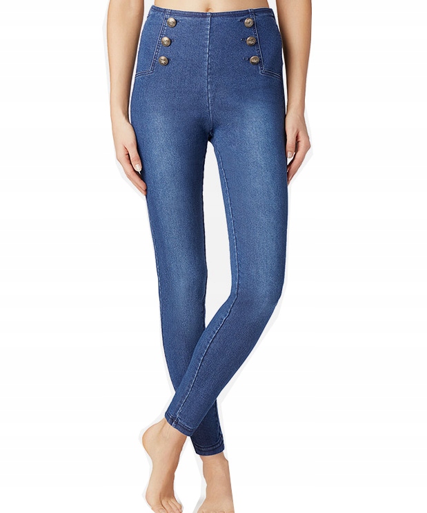 

Legginsy Jegginsy Calzedonia jeans Wysoki Stan S