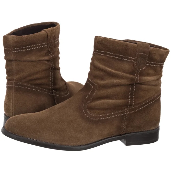 Dámské Kožené Boty Kotníkové Boty Tamaris Hnědé 1-25305-45 300 Brown