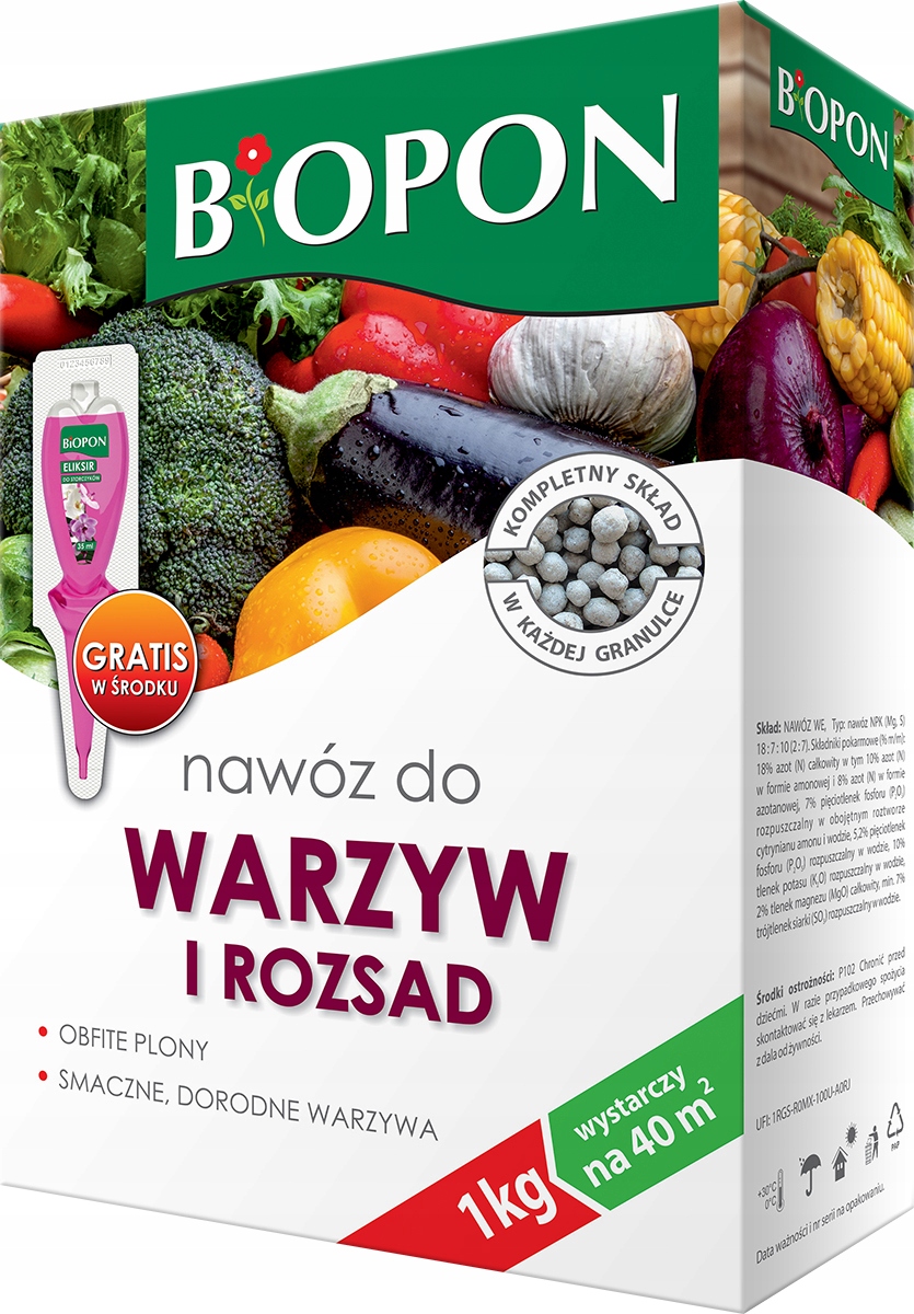 

Nawóz Do Warzyw i Rozsad 1kg Biopon