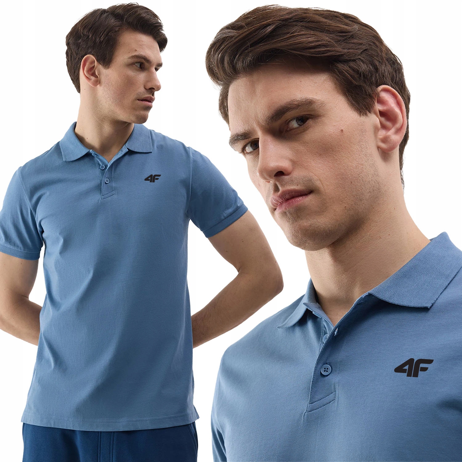 KOSZULKA MĘSKA POLO 4F T-SHIRT BAWEŁNIANY POLÓWKA SPORTOWA LIMITOWANA Płeć mężczyzna