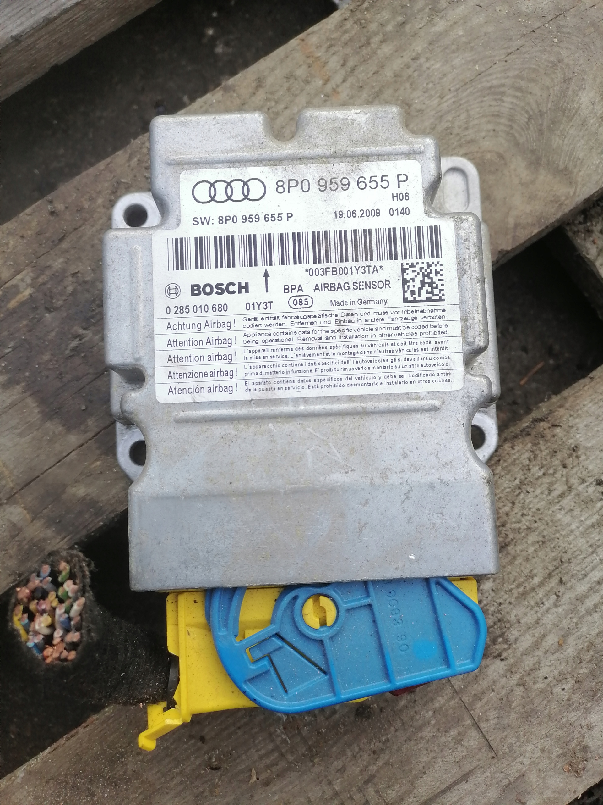 SENSOR AIRBAG AIR BAG AUDI A3 8P 8P0959655P