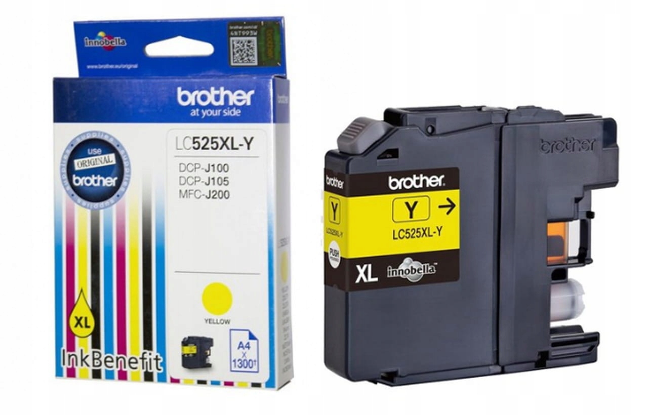 

Tusz Brother LC525XLY Yellow DCPJ100YJ1 1300 stron
