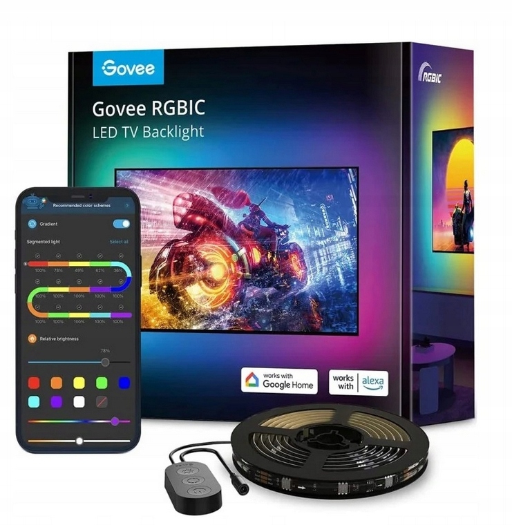 Podsvícení Televizoru Rgbic Sada Govee 50-55'' Herní Led Pásek