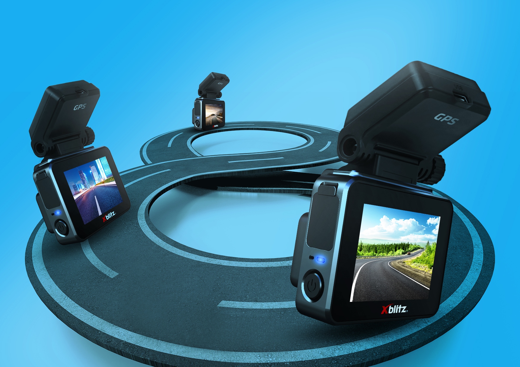 Wideorejestrator kamerka Xblitz BLACK 4K + GPS Przekątna ekranu 2