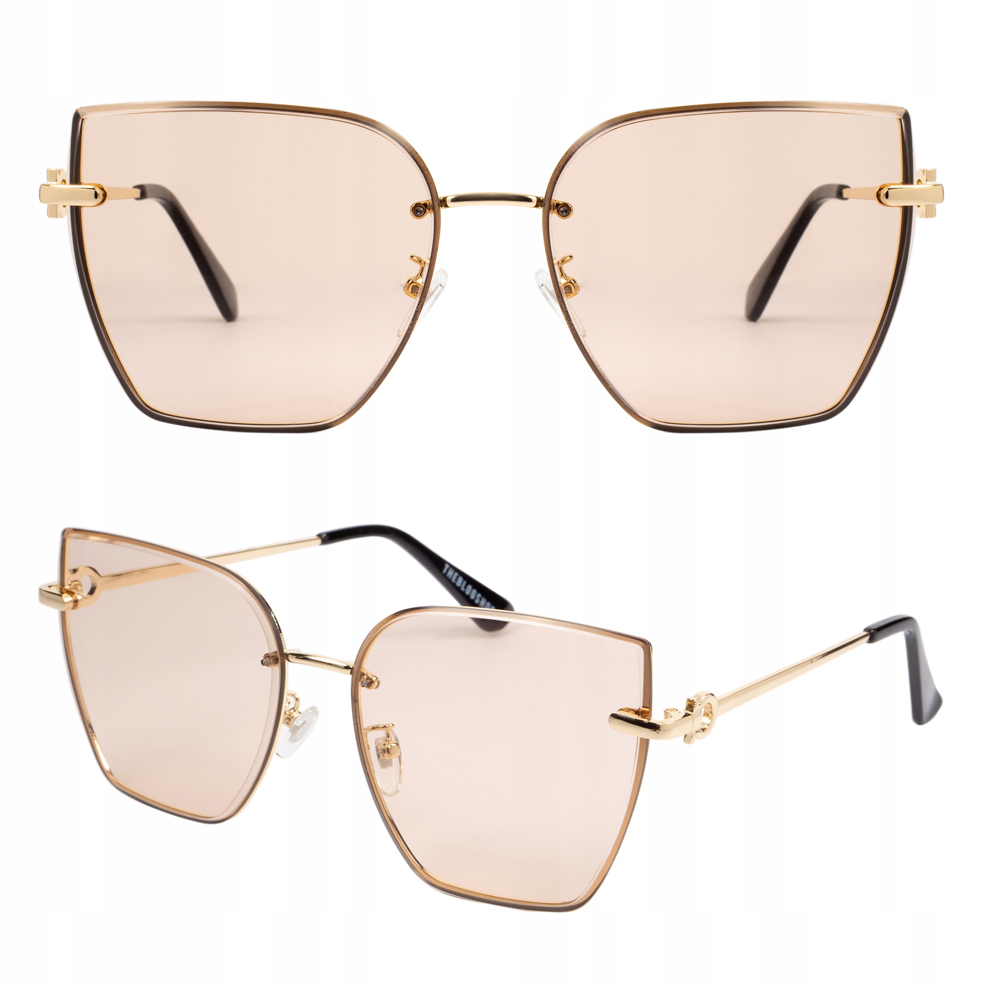 

Okulary Damskie Duże Koty Cat Eye Oversize UV400