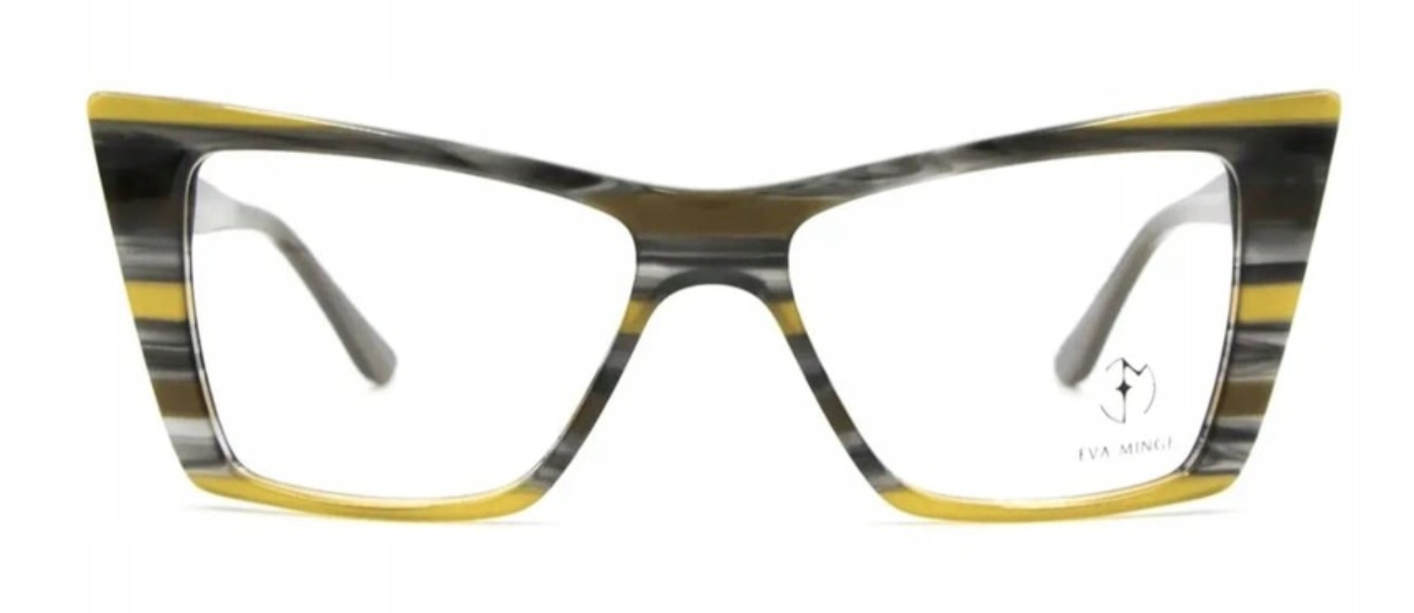 Oprawki Eva Minge Em 11800 C3 Oliwkowe Kocie Okulary