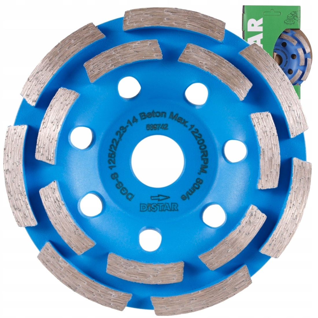 Tarcza garnkowa diamentowa 125mm Dgs-s 125/22,23-14 Beton Distar