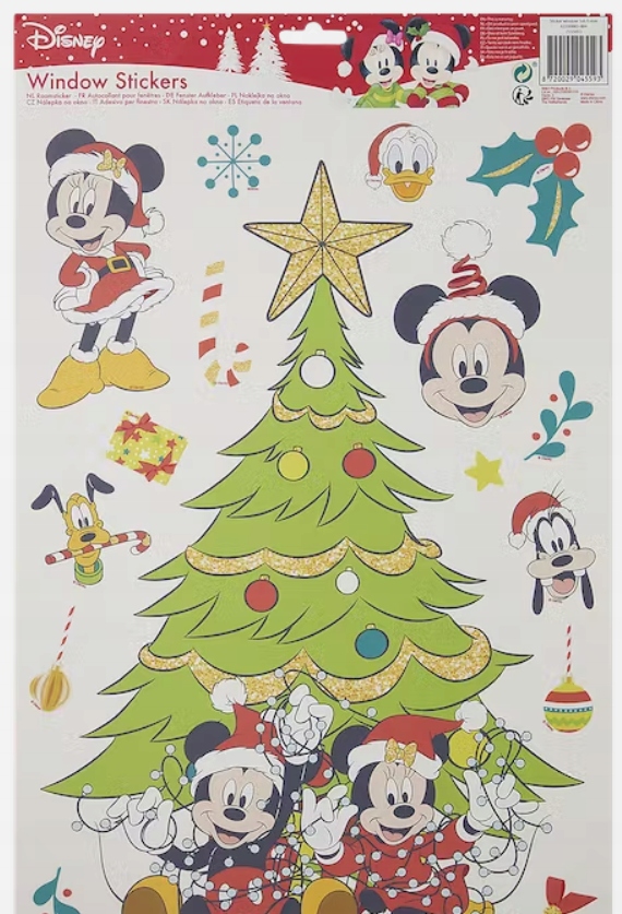 

Naklejki na okno szyby choinka święta Disney