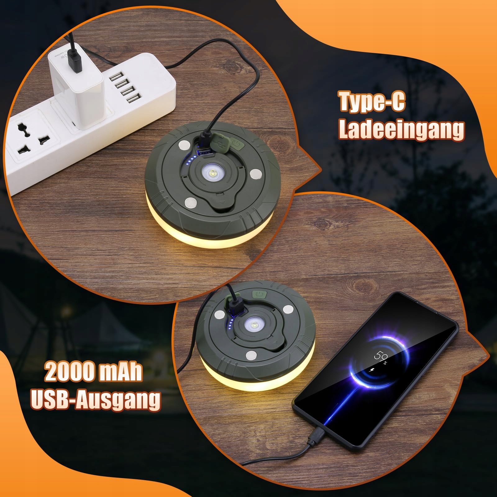 YIZHET Lampki Ledowe Światełka Campingowe Girlanda Wodoodporna USB 10M — miniatura 6
