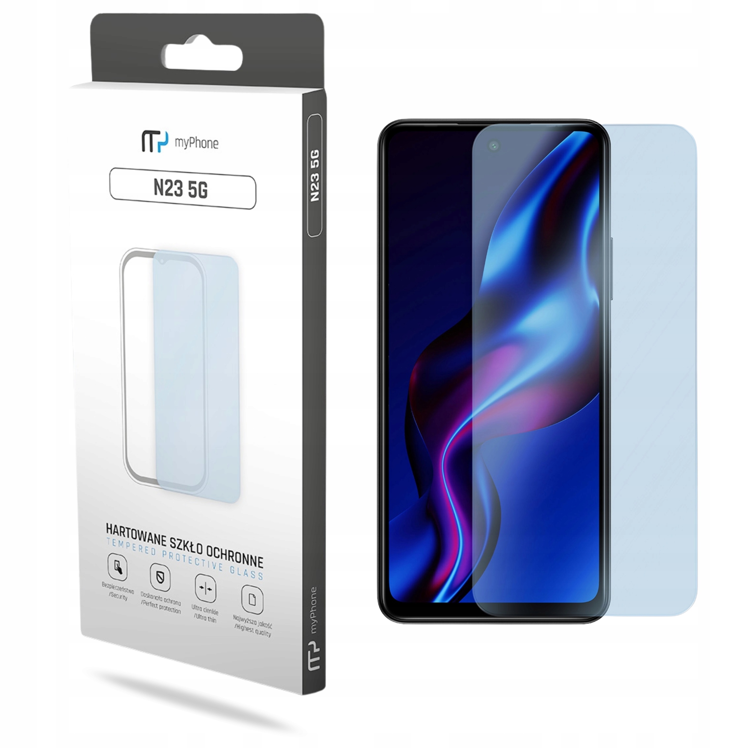 Szkło Hartowane Do Myphone N23 5G Mocne Do Telefonu Ochronne Odporne 9H