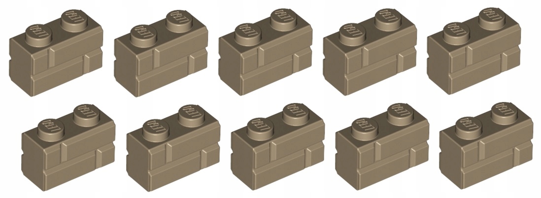 

Lego cegła murek 1x2 c.piaskowy 10 szt. 98283