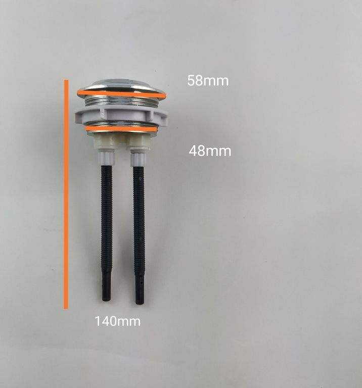 Przycisk B3 chrom zaworu spustowego 3/6L do spłuczki zbiornika kompaktu wc Marka bez marki