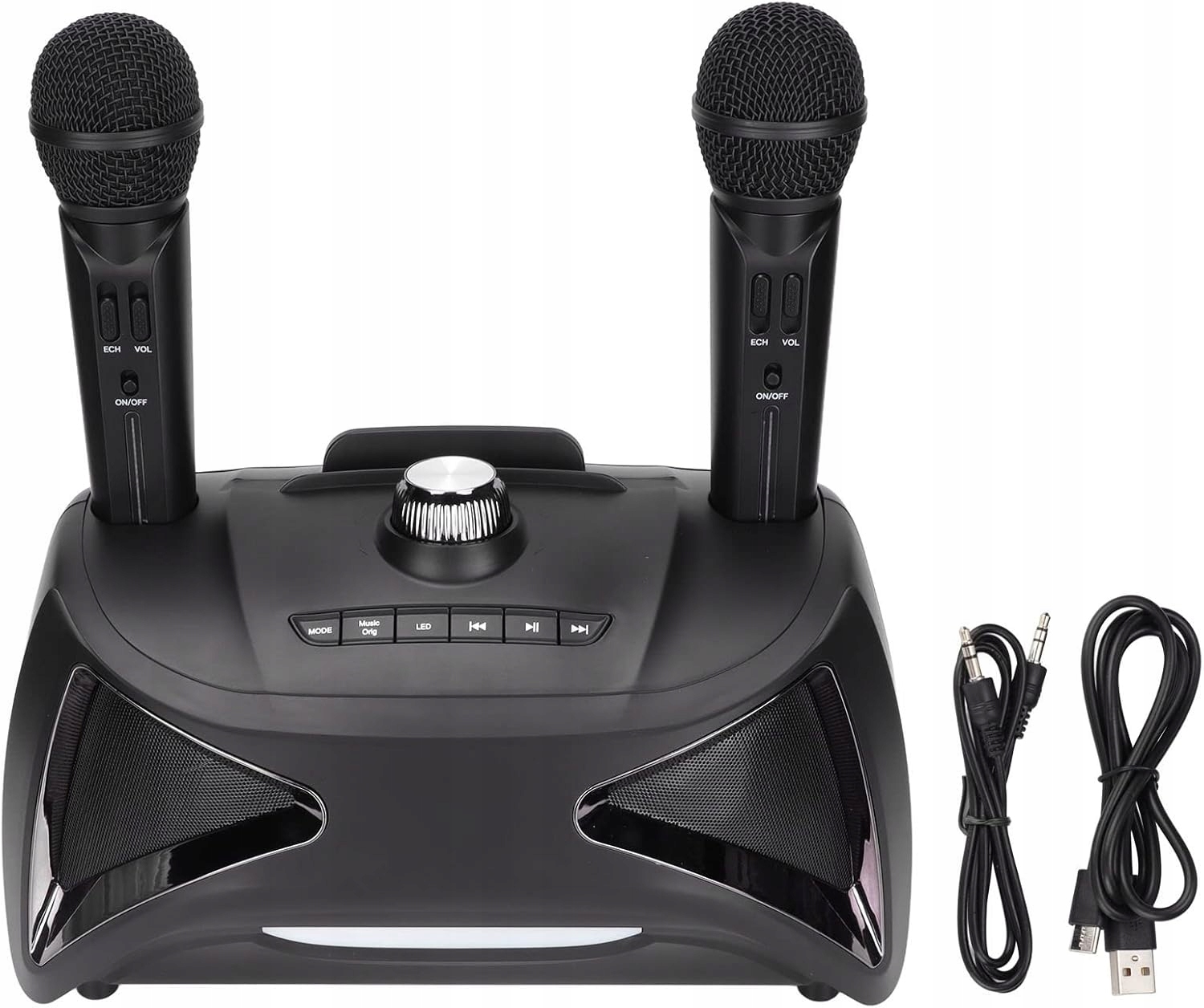 Sada Karaoke Bluetooth reproduktor 2 bezdrátové mikrofony ST-2025 Party