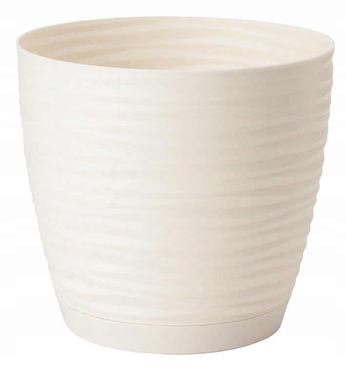 

Doniczka Sahara z podstawką 13 cm kremowy