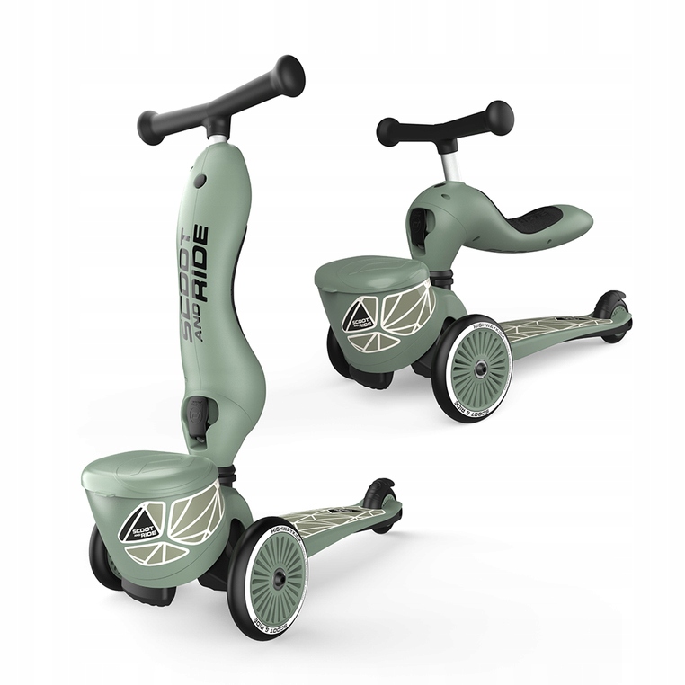 ScootAndRide Hulajnoga Jeździk Highwaykick 1 Lifestyle Green Lines