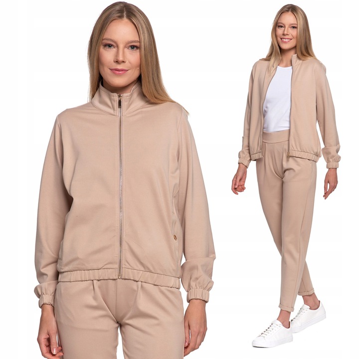 Damska Bluza Bomberka Moraj Rozpinana Gladka Ze Stojka Bez Kaptura R M