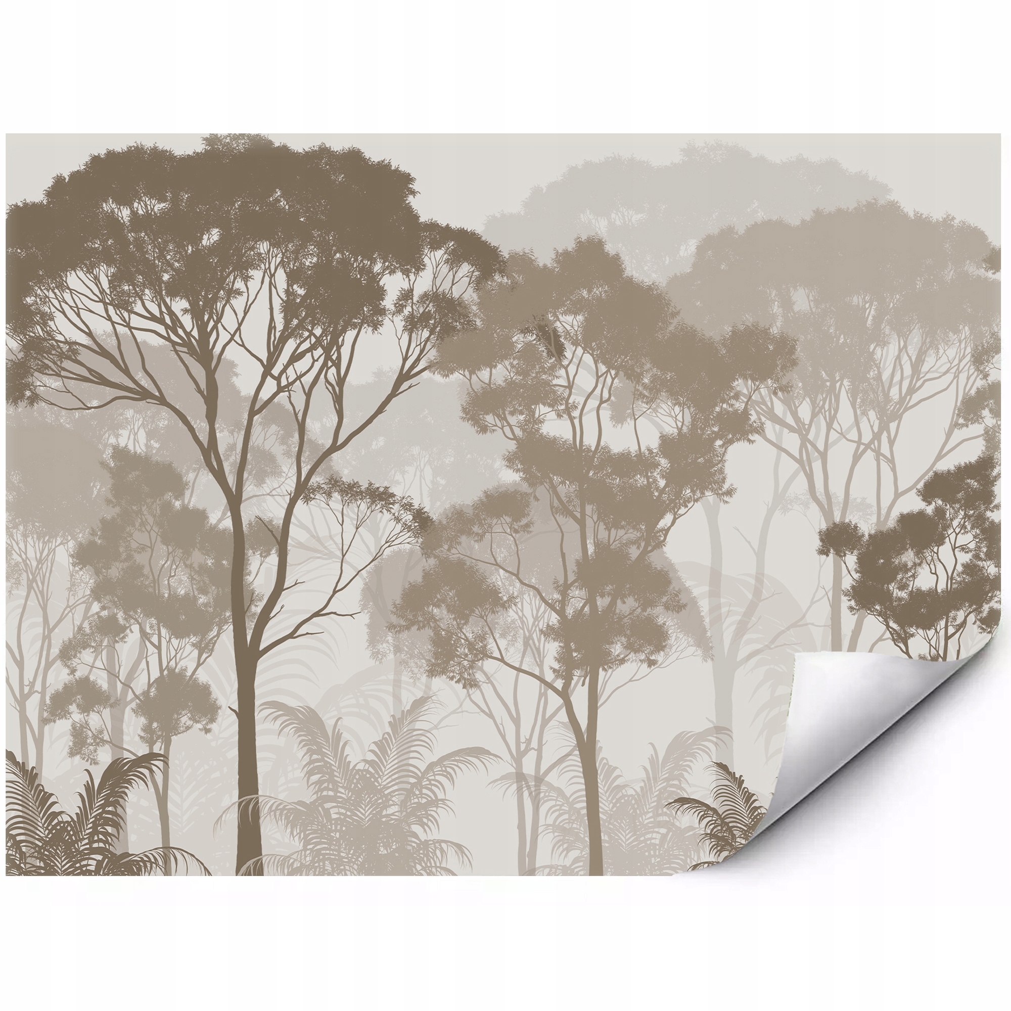 Samolepicí fototapeta Béžová lesní krajina Lesní krajina 200 x 140 cm