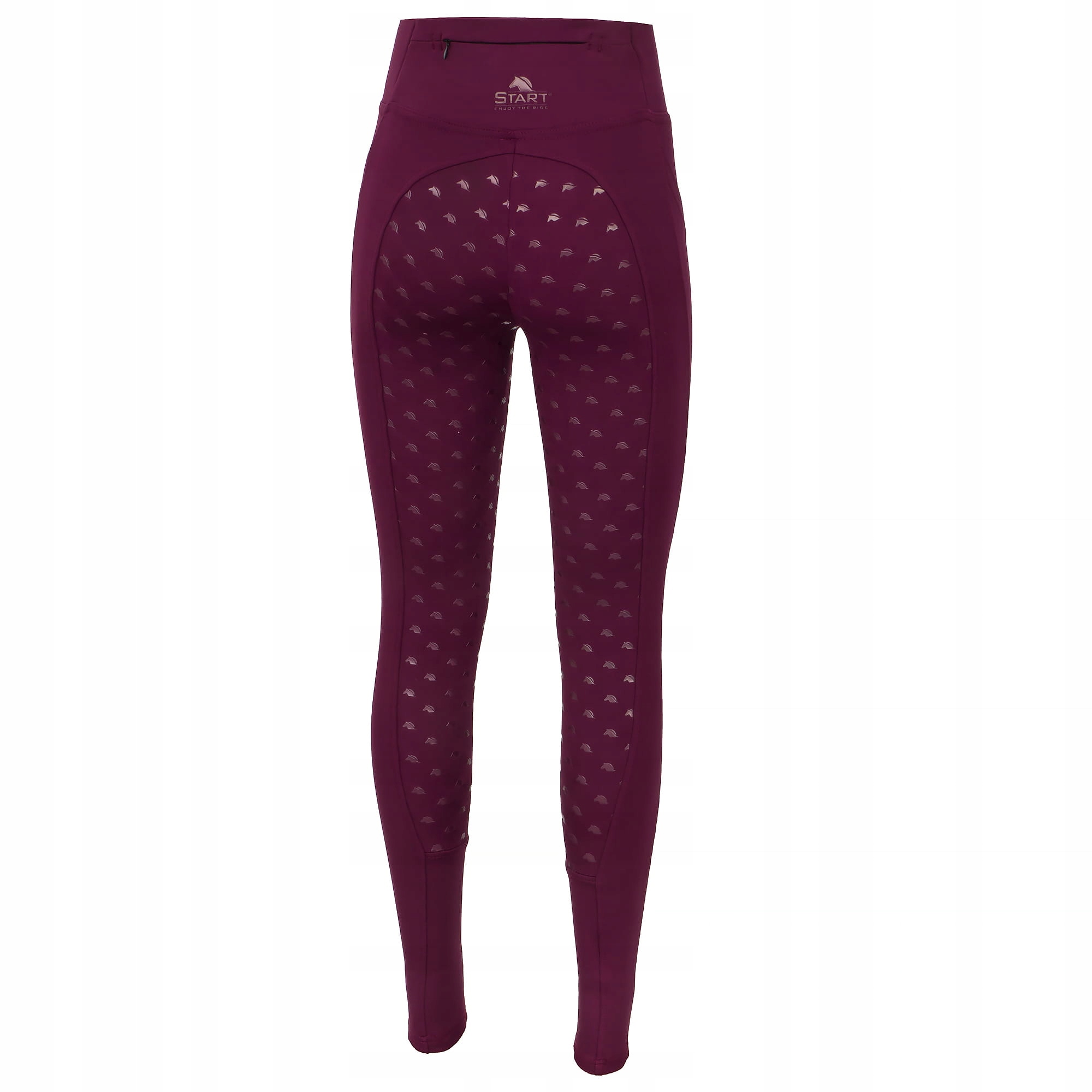 Legginsy jeździeckie Start Knowsley FullGrip winter damskie burgundowe 42
