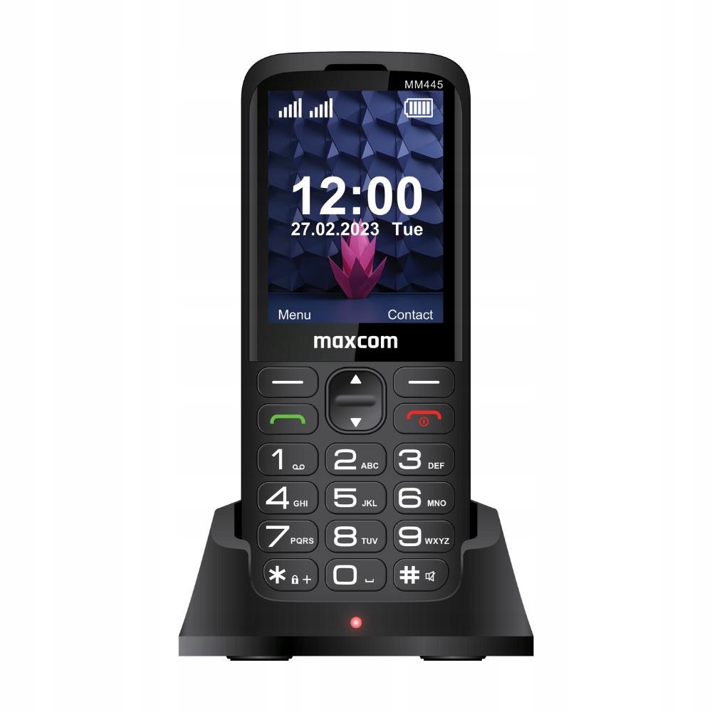 Telefon dla seniora MaxCom MM445 Mms radio Sos latarka Dual Sim podstawka