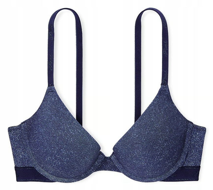 Push-up podprsenka Victoria's Secret Pink denim 75C (34C)