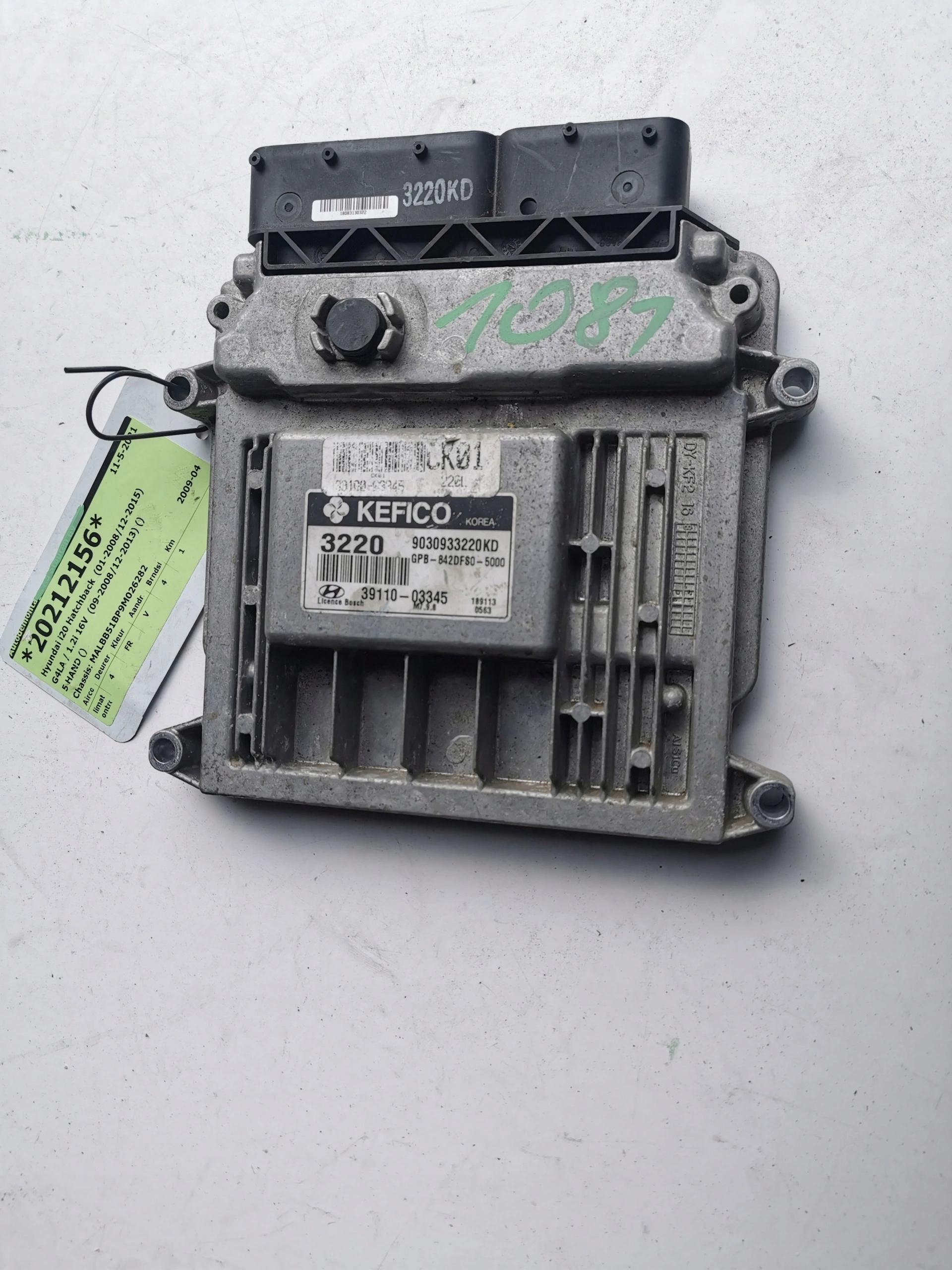 HYUNDAI I20 1.2B 39110-03345 9030933220KD Computer