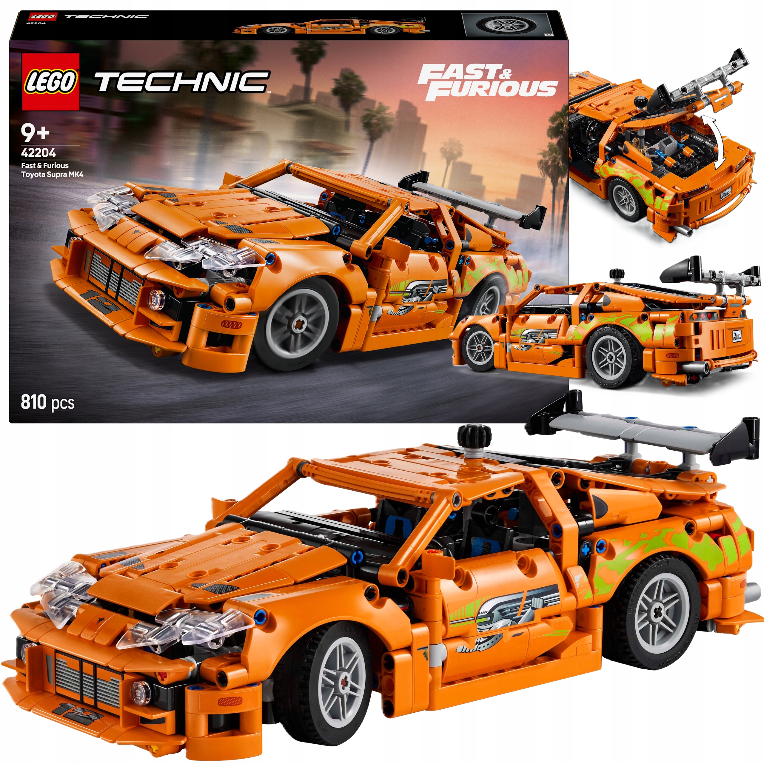 Klocki Lego 42204 Technic Fast And Furious Toyota Supra MK4 Zestaw