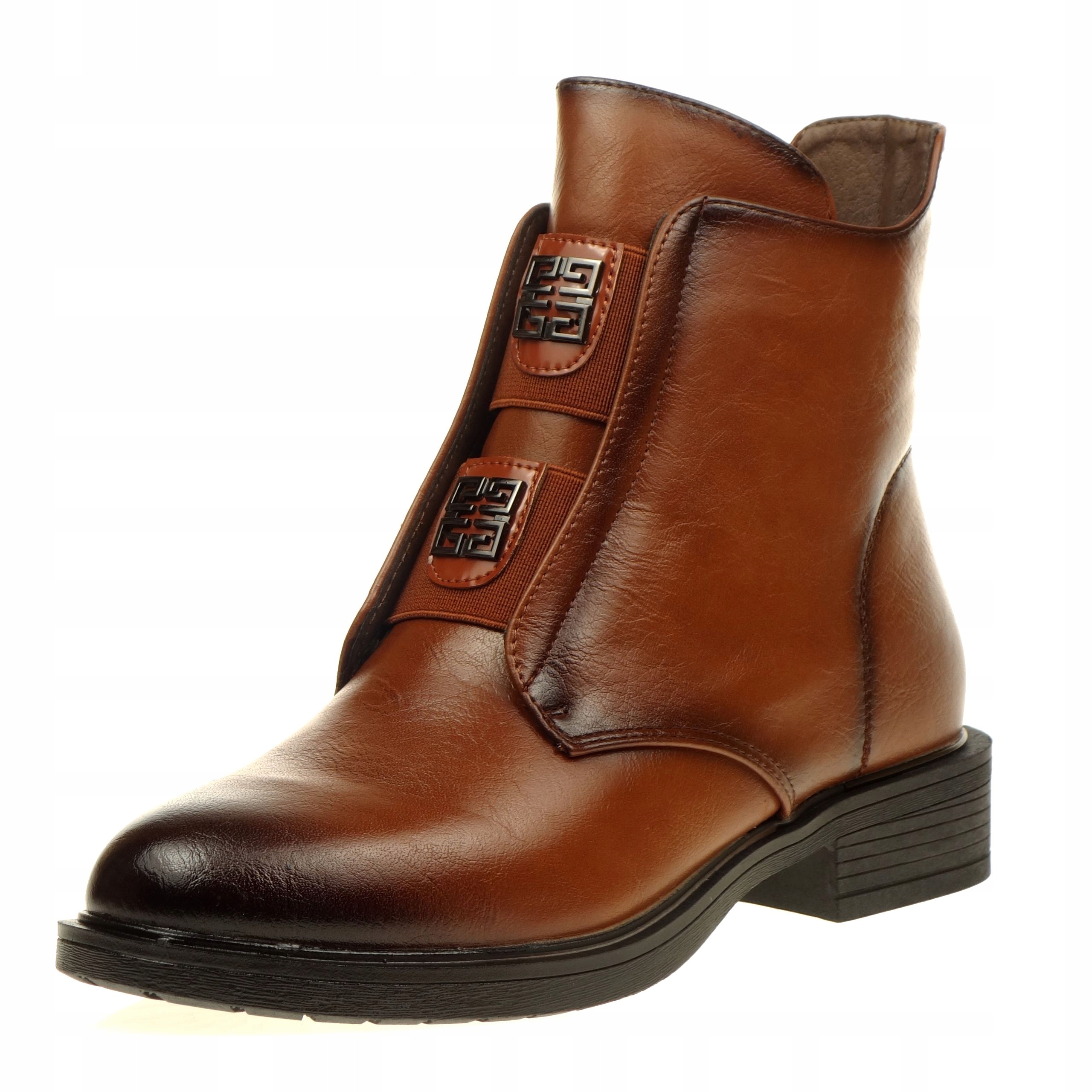 Kotníkové Boty Zateplené Evento Zimní boty Boty na zip Bronz 39