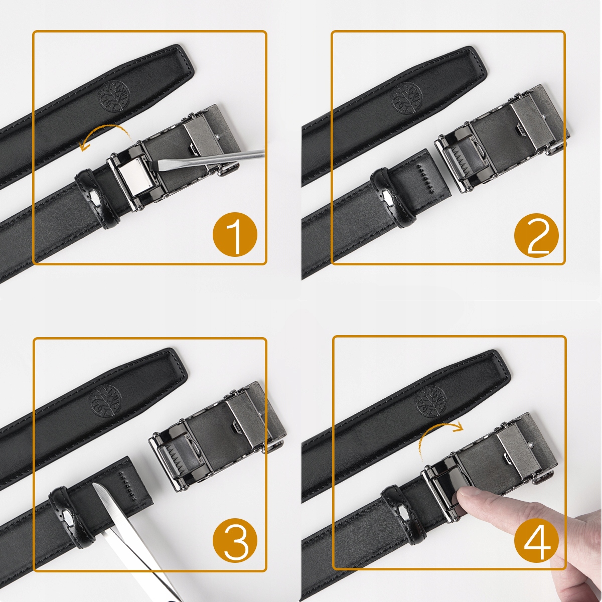 BETLEWSKI pasek skórzany męski automat klamra pas spodni klasyczny czarny Maks. szerokość 3.2 cm