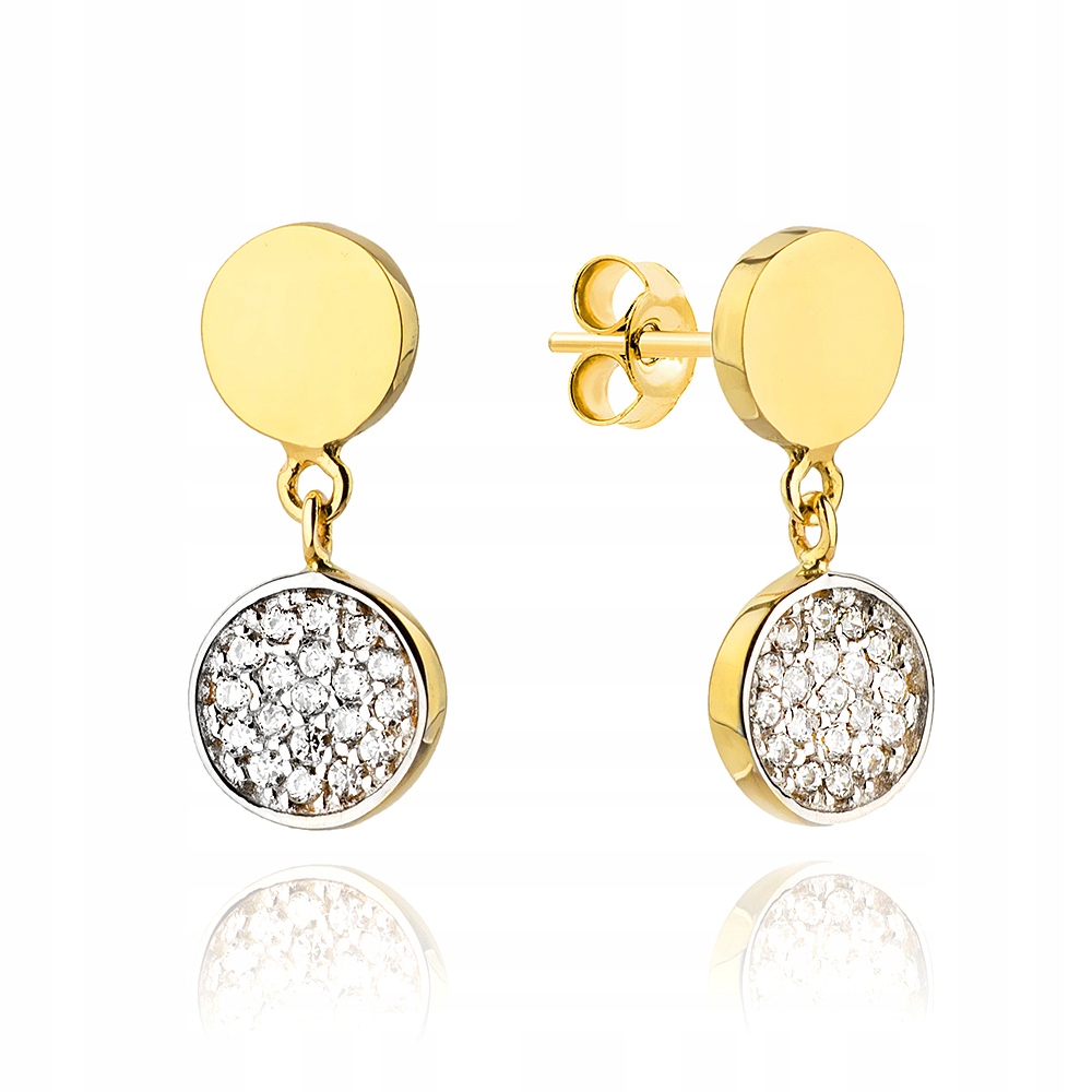 

Kolczyki kółka złote i z cyrkonii