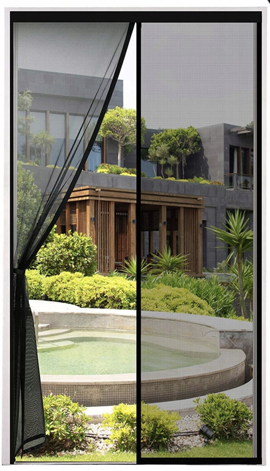 MOSKITIERA MAGNETYCZNA DO DRZWI SIATKA NA DRZWI MAGNES OWADY UNIWERSALNA Wysokość maksymalna 210 cm