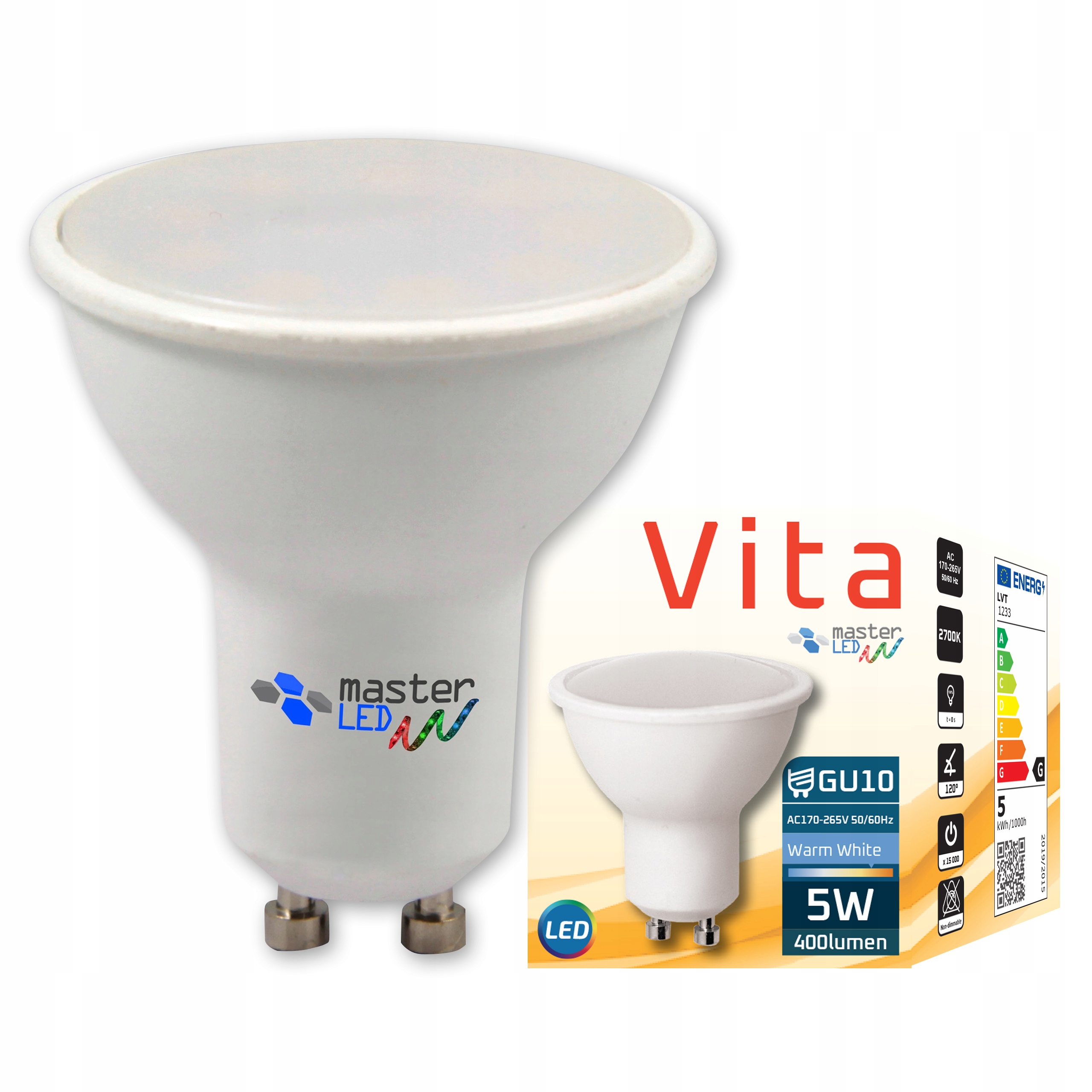 

Żarówka Led dioda GU10 2835 5W 230V Biała Ciepła