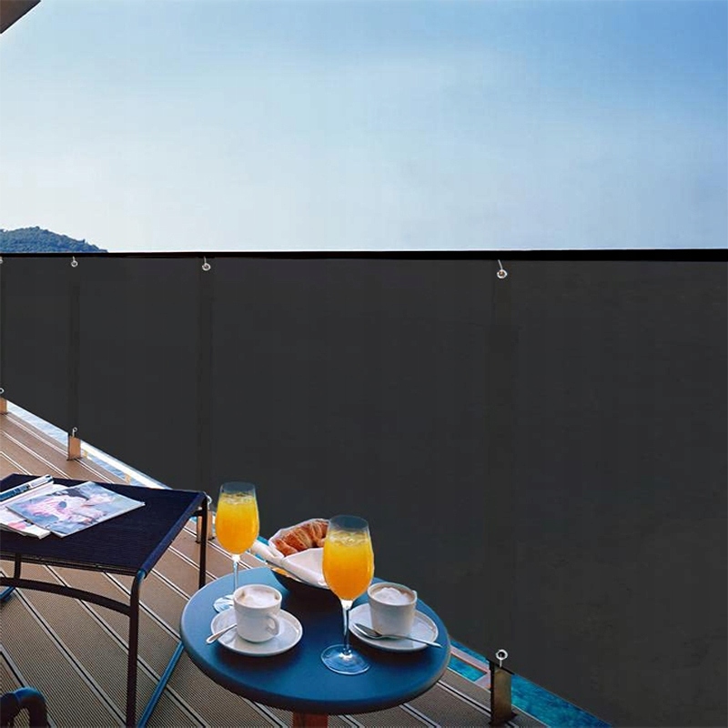 GRUBA OSŁONA BALKONOWA 97% MATA NA BALKON TARAS Z OKUCIAMI 0,9x5 GRAFITOWA Marka JohnGreen