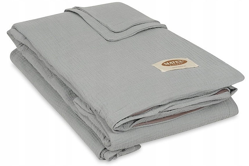 Posteľná Bielizeň Mušlinová 160x200 +2 obliečky 70x80 cm sivá bavlna komplet Matex