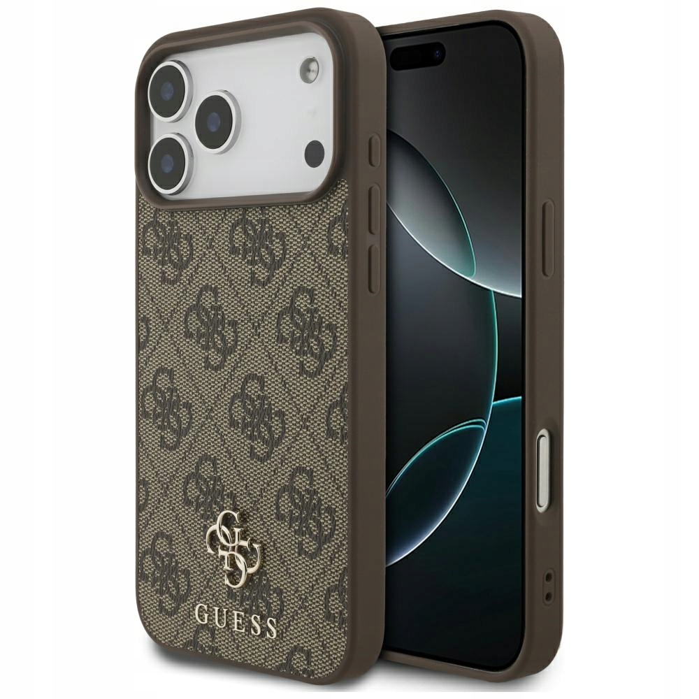 Pouzdro Guess 4G Small Classic Logo MagSafe pro iPhone 17 Pro Max, hnědé