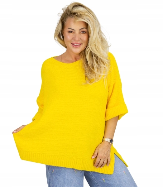 Klasický dámský oversize asymetrický svetr – Agrafka unisize