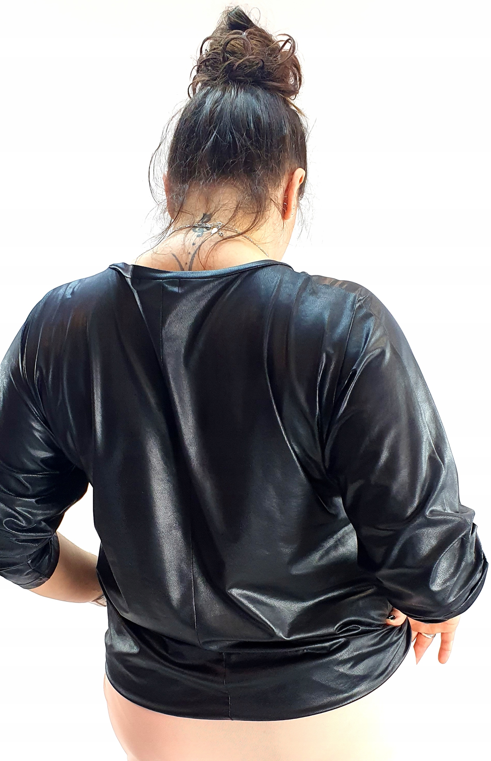 Plus Size. Bluzka Skórka Czarna. Zbluzowana roz 56 Marka Marzena Efir