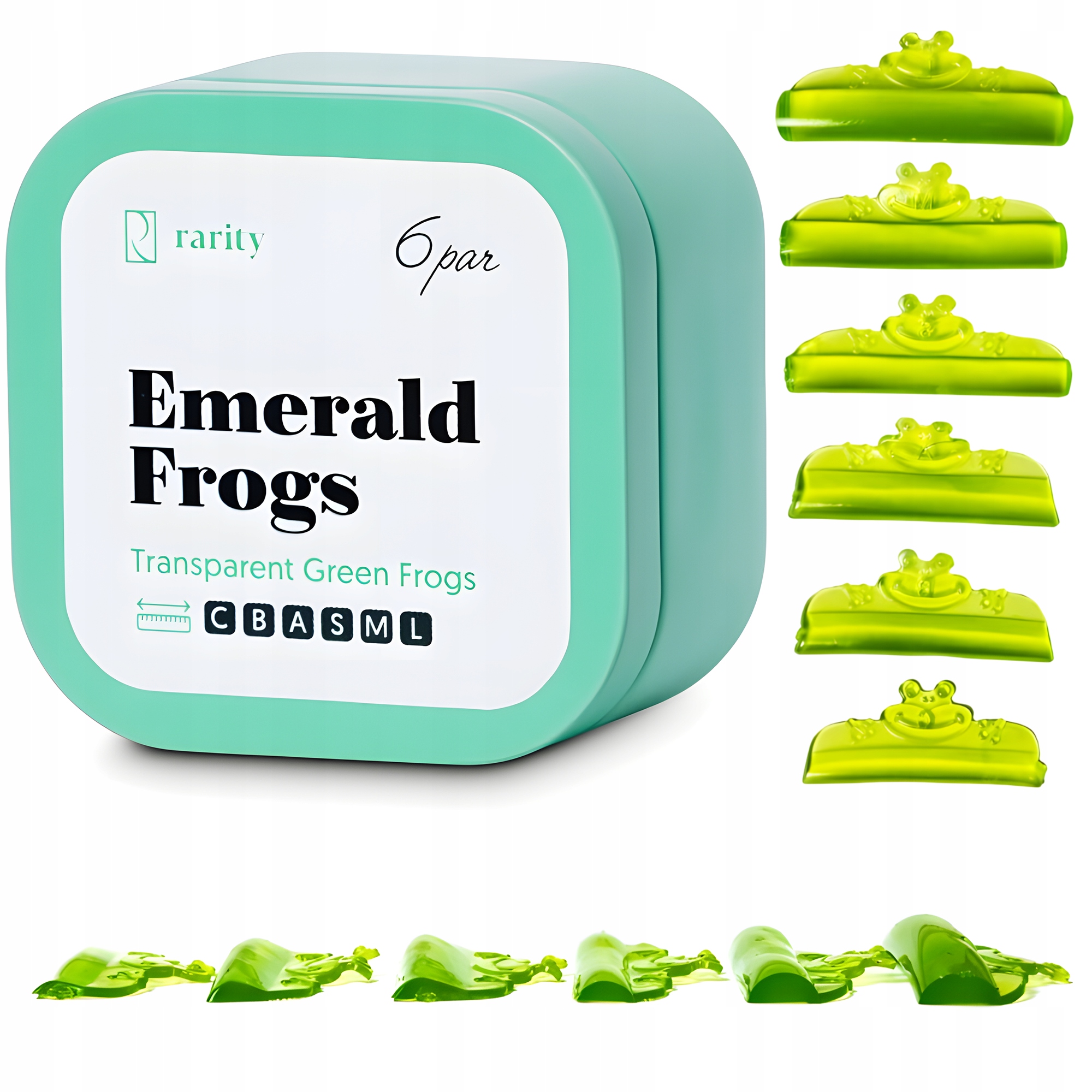 Silikonowe Wałki Żabki do Laminacji Liftingu Rzęs 6 par 2w1